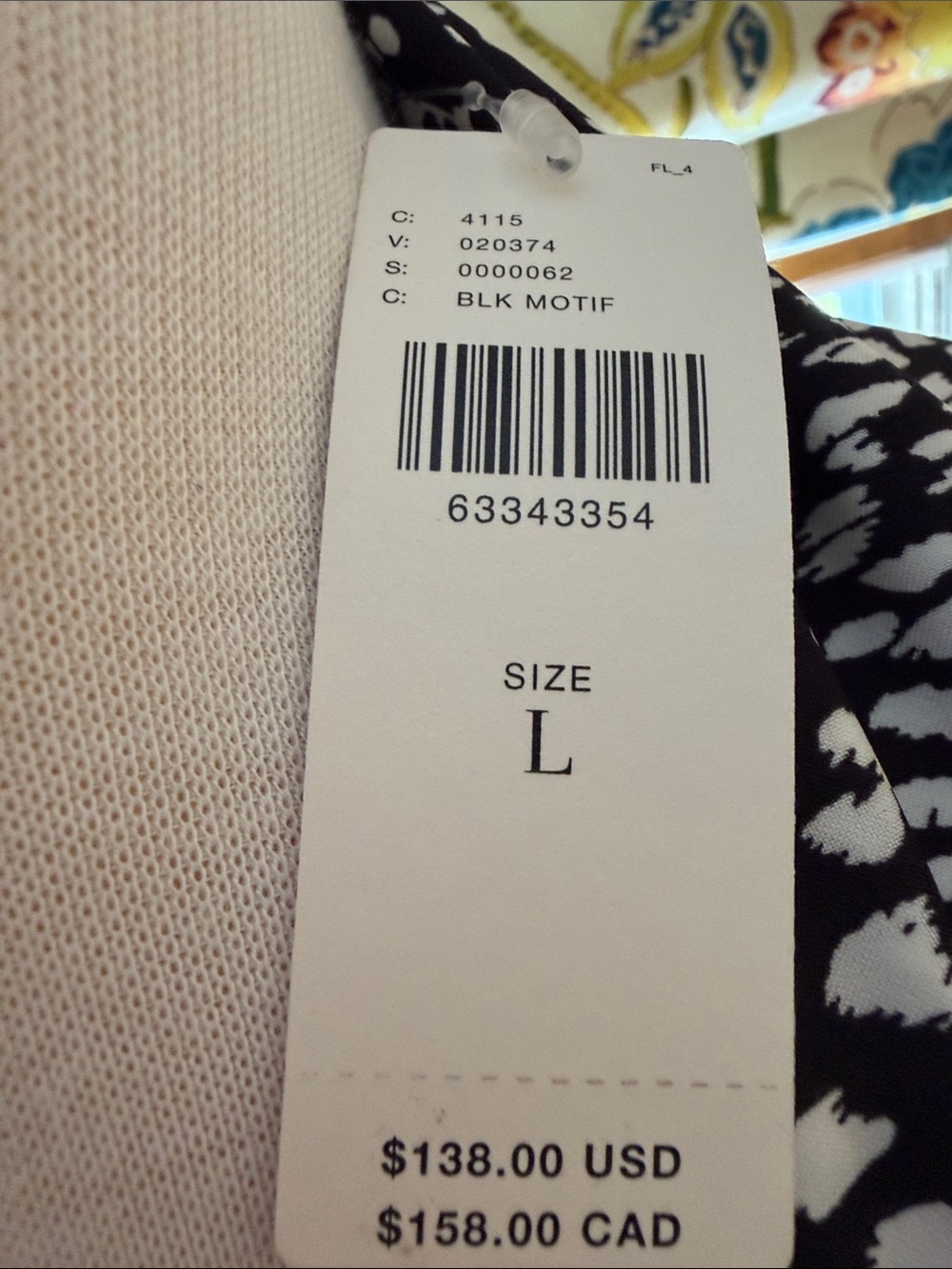BB Dakota by Steve Madden Black & White Mixed Print Long Robe New with tags - Picture 2 of 6